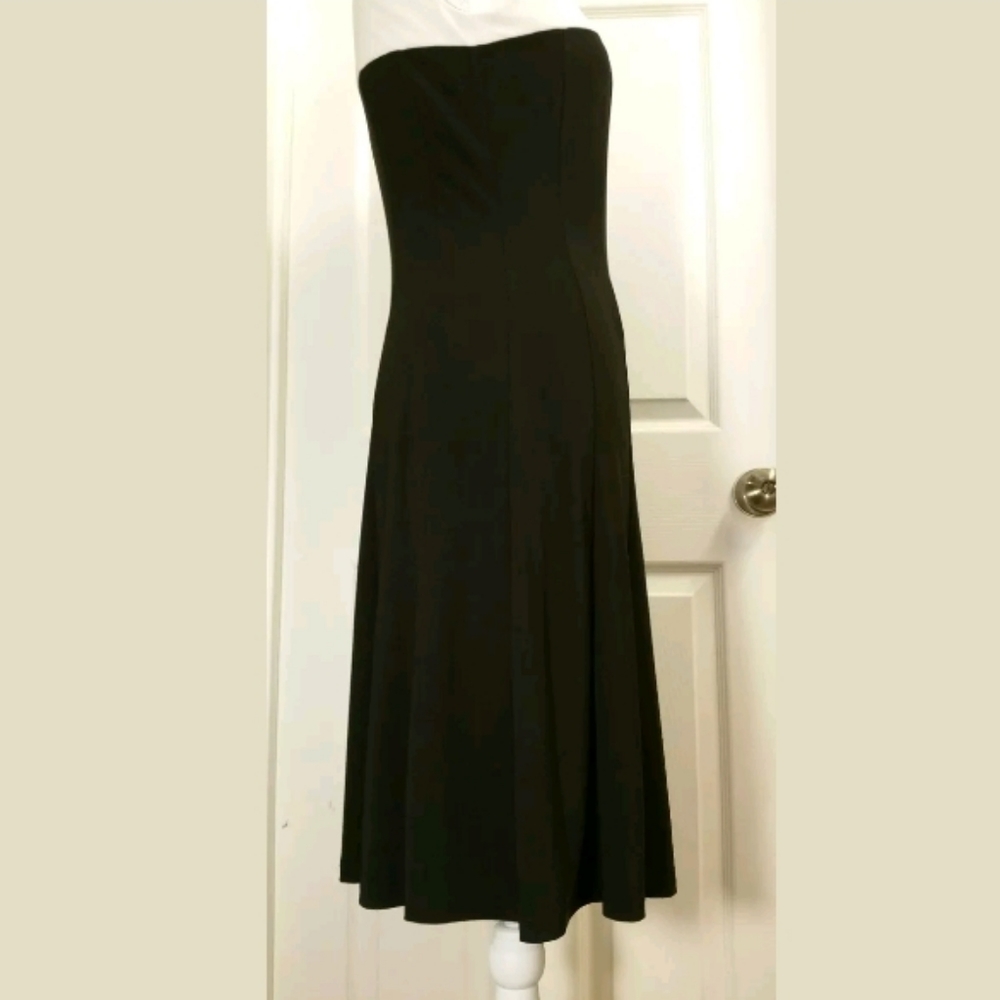 LRL Color Block Stretchy Skater Dress